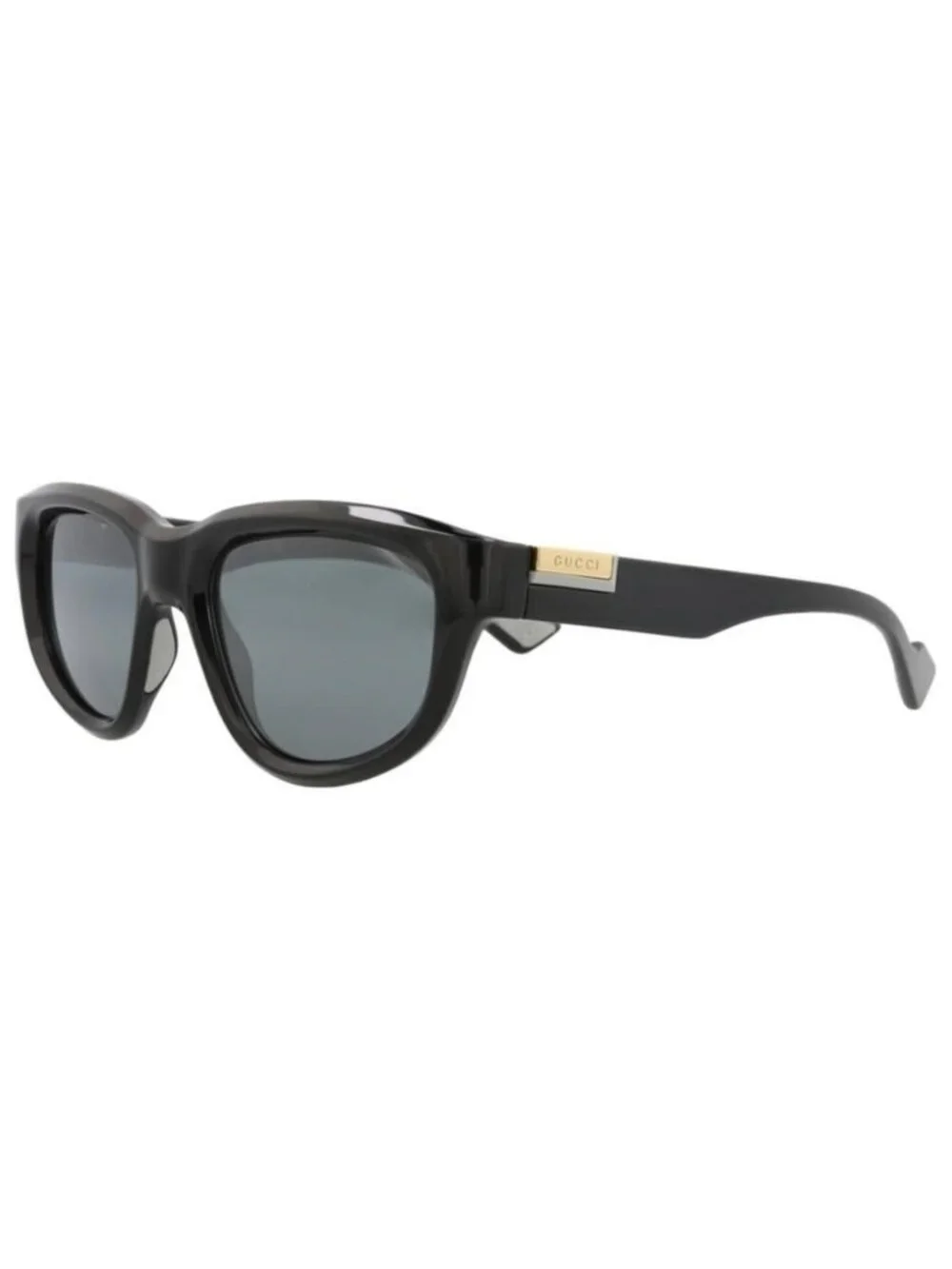 New Gucci Mens Round/Oval Black Black Grey Fashion Designer Sunglasses